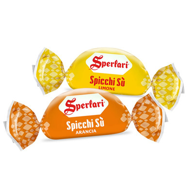 Sperlari ''Spicchi'' Citrus Orange & Lemon Hard Candy Bulk Bag, Individually Wrapp