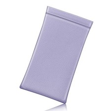 Soft Eyeglasses Case with Cleaning Cloth, Portable Squeeze Top Lilac Purple