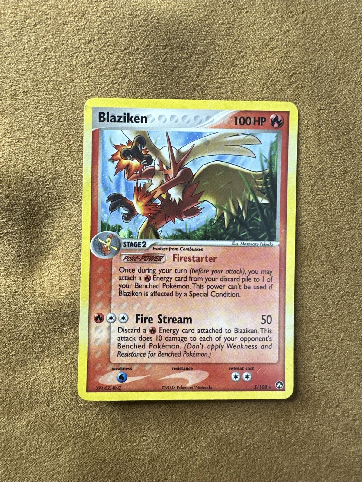 Blaziken 5/108 Holo Rare Pokémon Card EX Power Keepers 2007