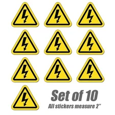 High Voltage Electrical Sticker Shock Hazard Decal Warning Vinyl Danger Caution