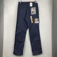 Vintage Dickies Staydark Work Pants Men 33x32 Blue Regular Fit Twill Pocket New