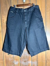 NWT Vintage Paco Mens Baggy Shorts Black Denim Skater Hip Hop Sz 38x16 Y2K