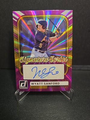 2026 Donruss Signatures Series Purple Wyatt Sanford #SS-WS /49