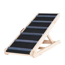 Dog Ramp Folding Pet Ramp 41.3 In. Long Ramp for Dogs and Cats Wooden Pet Ramp A