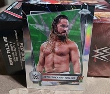 2025 Topps Chrome WWE Seth Freakin Rollins Neon Green and Black Refractor #5