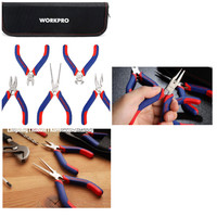 Workpro Mini-Zangen-Set 5-Teilig Schmuckzangen Linesman-Zange Seitenschneider