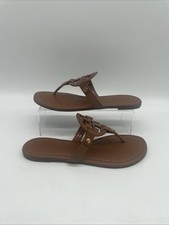 Image of Tory Burch Miller Sandals Brown Leather Women’s Slip On UK 4 BNWOB