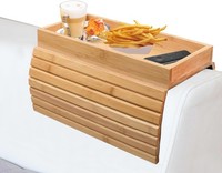 Sofatablett Bambus Faltbar Rutschfest FüR Armlehne Couch Ablage Snacks GeträNke