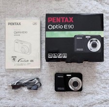 PENTAX Optio E90 Compact Digital Camera Black Tested Excellent Condition