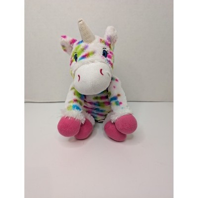 Brooklyn Progressive Plush Rainbow Zebra Stripe Unicorn Stuffed Animal