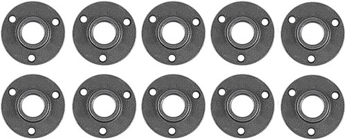 NIUBID 10 Pack 1/2 Inches Industrial Malleable Cast Iron Pipe inch, Black