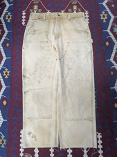 VTG Carhartt Double Knee Pants, 34x29, B136 BRN, Faded, Distressed