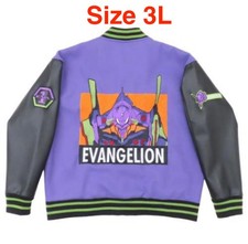 NEW Evangelion Unit 01 Baseball Jacket Purple x Black Size 3L Varsity jacket