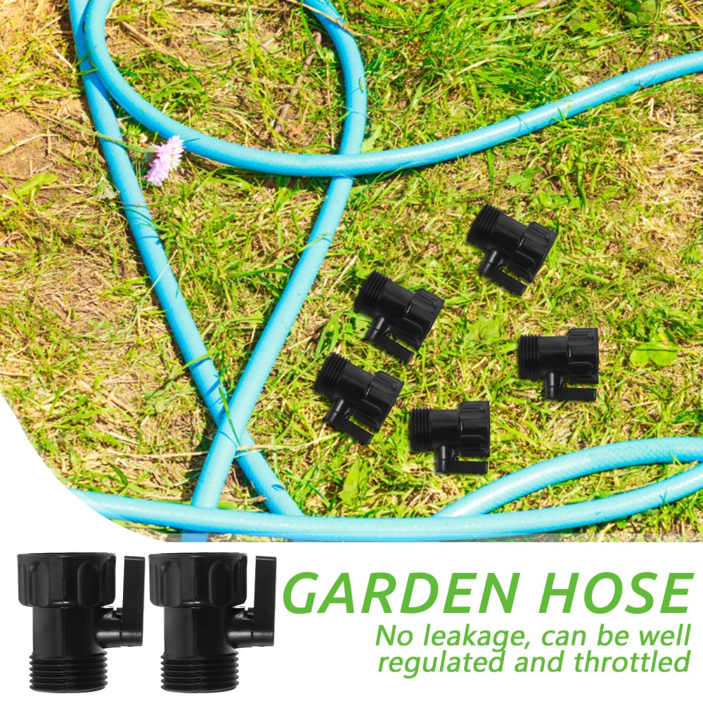 6 Pcs Garden Hose Connector Shut Off Valve Plastic Hose Extension Adapter