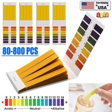 80-800 pH Indicator Test Strips 1-14 Laboratory Paper Litmus Tester Urine Saliva