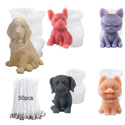 5 PCS Animal Silicone Molds for Candle, Soap, Resin Craft & Cake Decor DIY