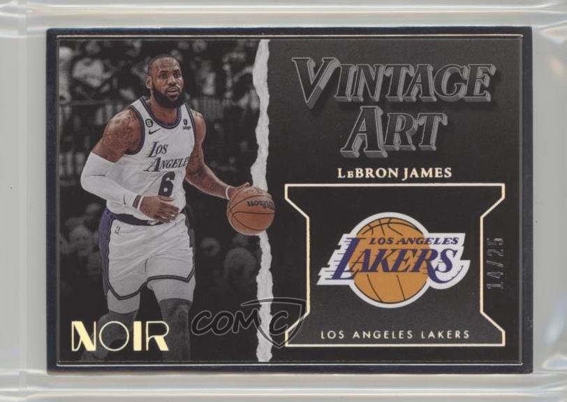 2022-23 Panini Noir Vintage Art 14/25 LeBron James #285 0a7i