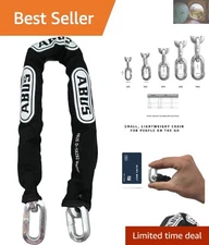 6FT High Security Hardened Steel Chain - Anti-Theft Design for Bikes & Trailers