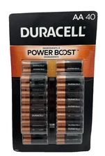 Duracell Power Boost AA Alkaline Batteries Pack of 40