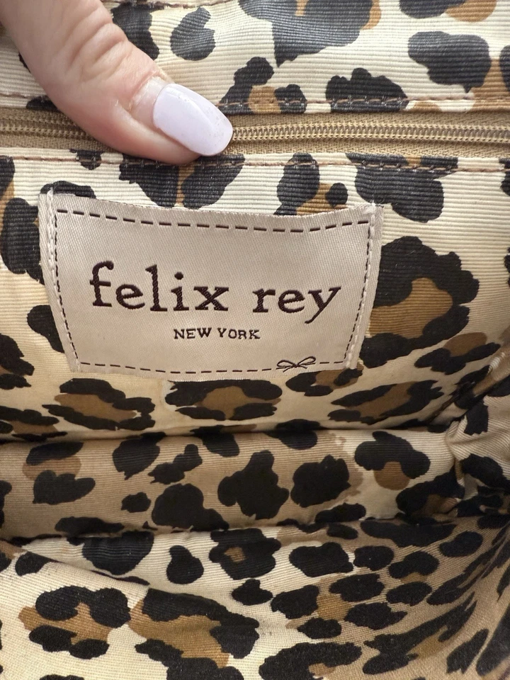 Felix Rey винтажный Y2K шелк бант клатч коричневый розовое золото запонки цепочка ремень - Изображение 3 из 4