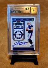 2019 Contenders Jarrett Stidham RC Green Foil Ticket Auto #ed /23 BGS 9.5 / 9