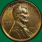 1911-D Lincoln Wheat Cent Almost Uncirculated AU Coin, Cleaned #36361