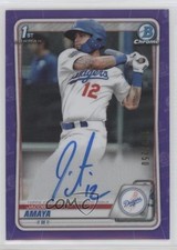 2020 Bowman Chrome Prospects Purple Refractor /250 Jacob Amaya #CPA-JA Auto 8d4