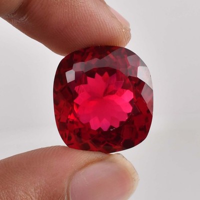 AAA+ Flawless 16 x 14 mm Natural Blood Red Ruby Loose Gemstone (GIT Certified)