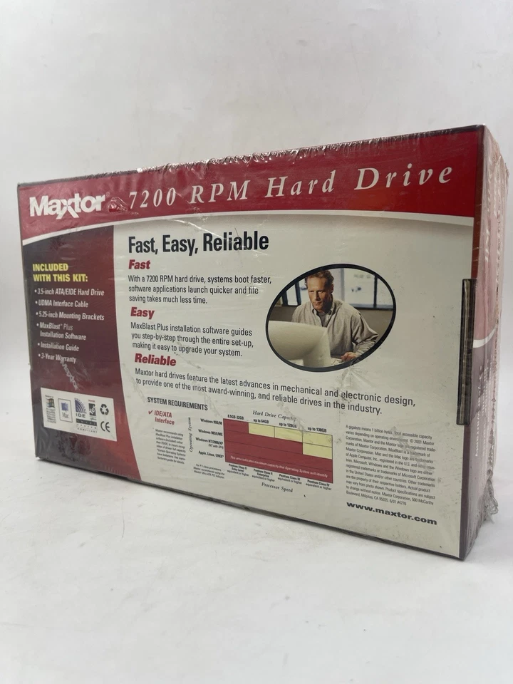 NEW SEALED Maxtor DiamondMax Plus 30GB 3.5" Hard Drive 7200RPM Ultra ATA/133 - Image 2 of 3