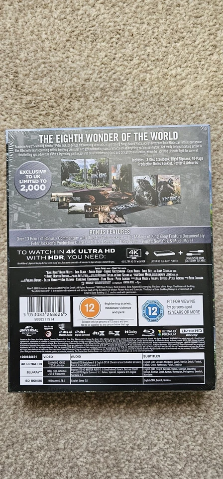 King Kong (2005) Collectors Edition 4K UHD Blu-ray SteelBook U.K. Exclusive. - Image 2 of 3