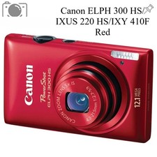 Canon ELPH 300 HS/IXUS 220 HS/IXY 410F Digital Camera 12.1MP 5x Optical Zoom Red