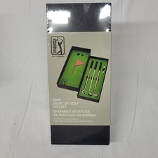 PGA Tour Mini Desktop Golf Pen Set Collectible Novelty Writing Instrument NEW