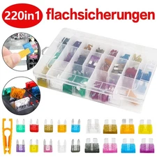 220pcs Mini Blade Fuse Assortment For Car Motorcycle SUV FUSES Kit APM ATM US