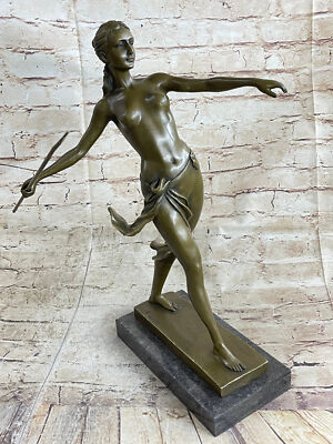 Römische Göttin Diana Griechische Artemis Die Jägerin Akt Solid Bronze Statue