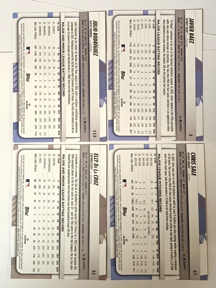 2024Topps Big League Baseball, #1-200, You Pick, COMPLETE YOUR SET!! - Image 2 of 4