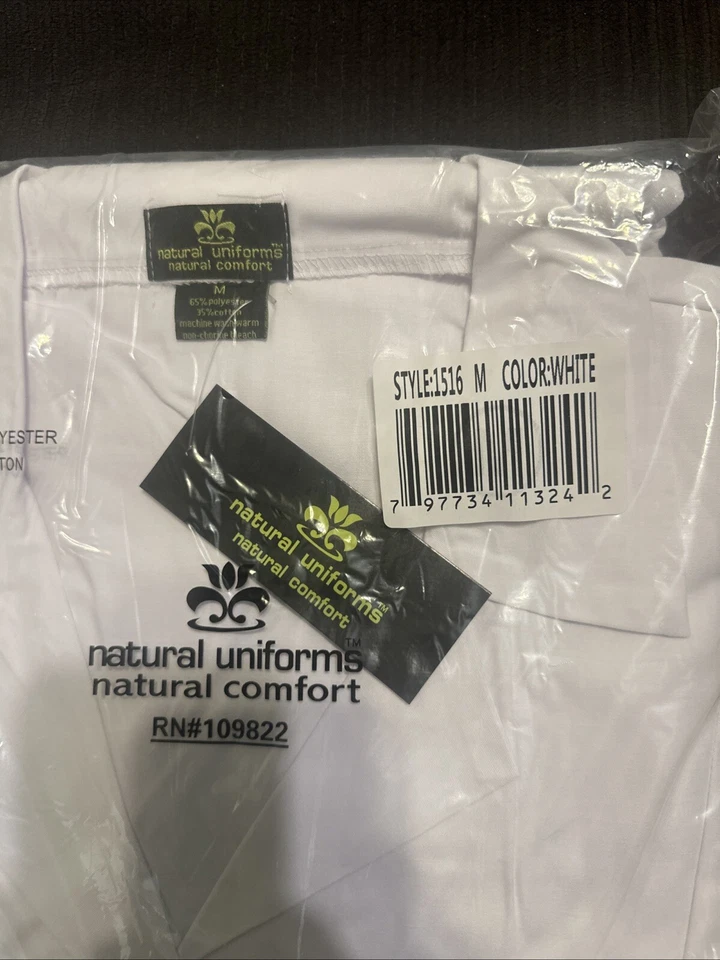 Natural scrubs classic comfort scrub set M taupe Unisex Medical - Image 2 of 4