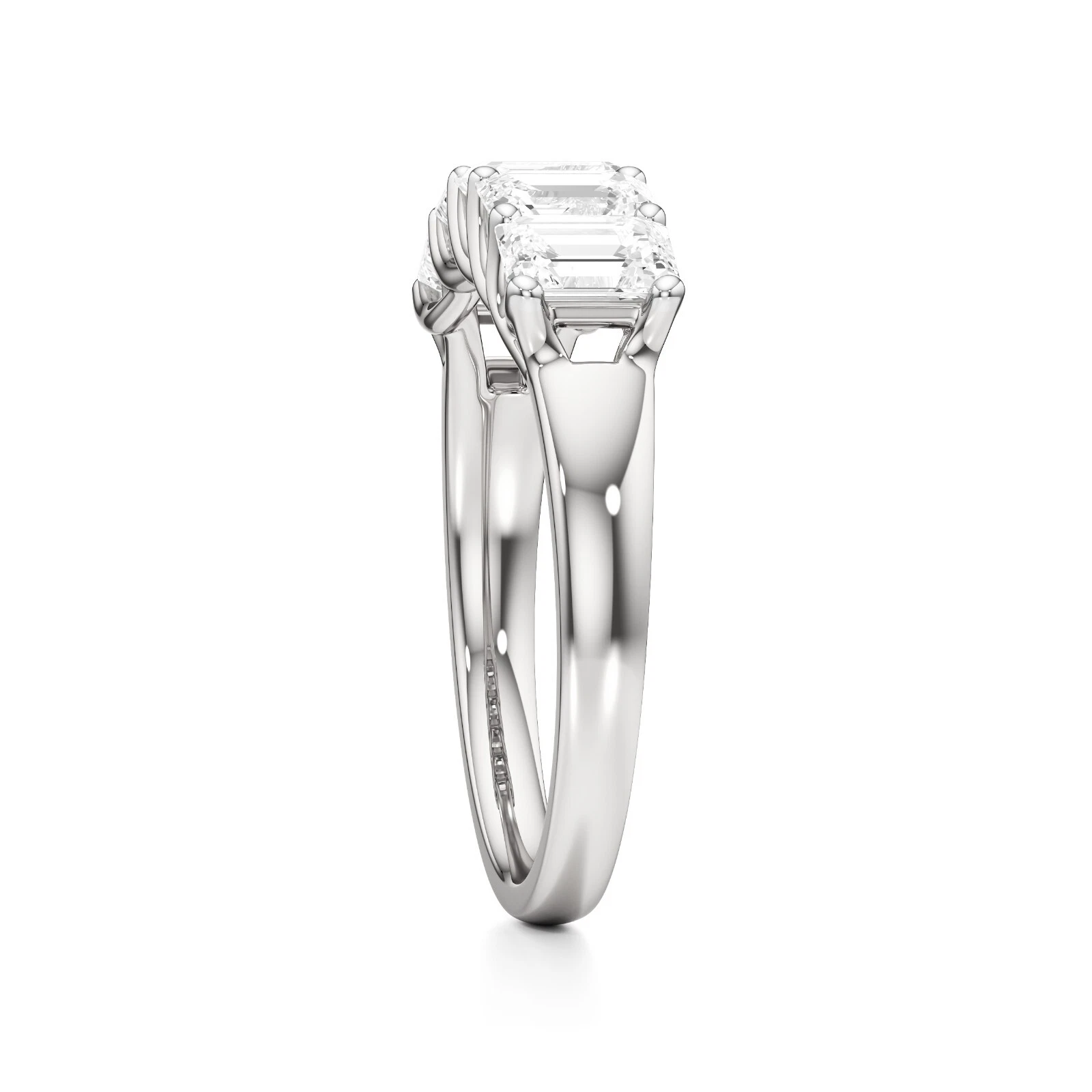 IGI Certified Lab Grown Diamond Engagement Ring 2.00ct F/VS1 Emerald 14k Gold image-4