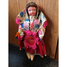 Vintage Handmade Doll Made In The Azores In Traditional Costume Portuguese Doll