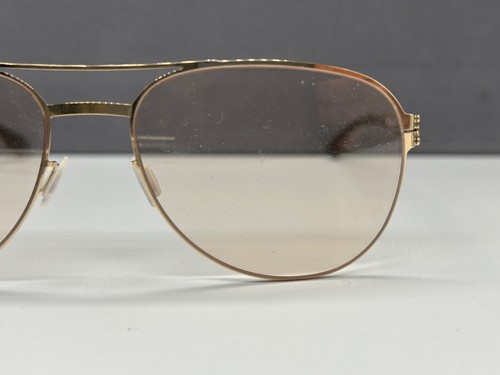 Ic Berlin Sonnenbrille Herren gold Pilot oval Metall Wolfener NP:499€ - Picture 4 of 13