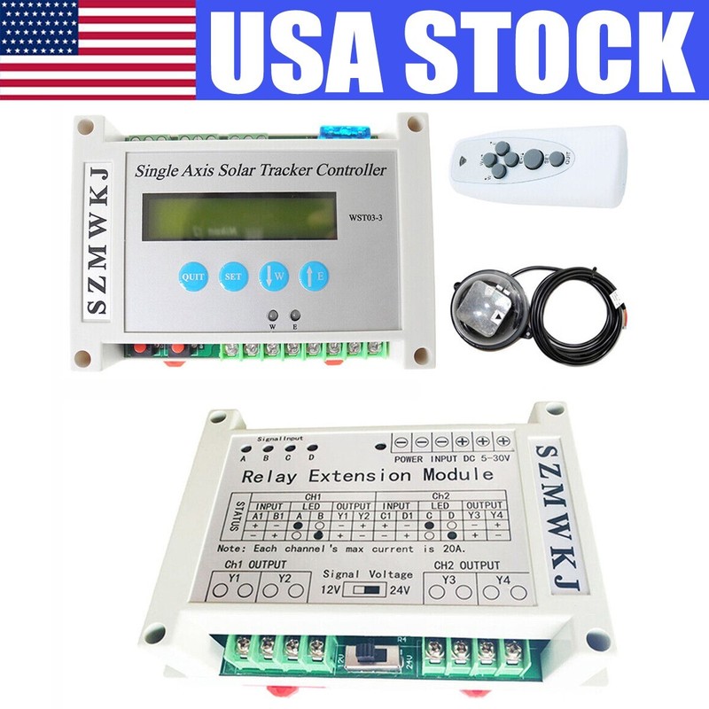 LCD Electronic Single Axis Solar Tracker Controller With Relay Extension Module