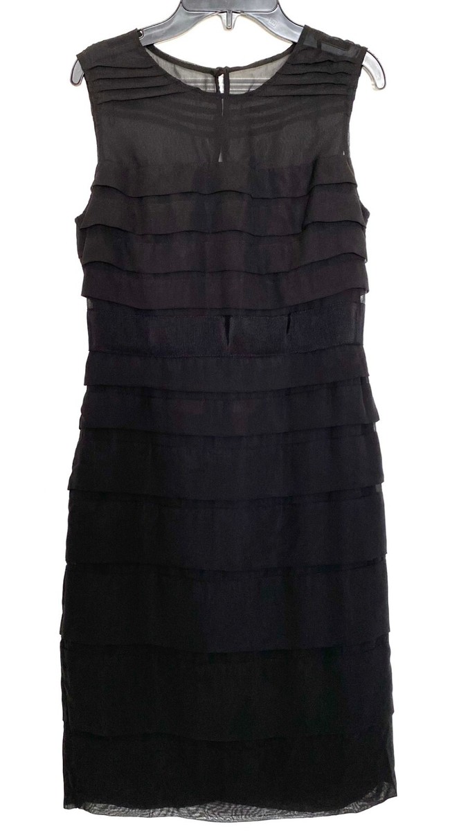 adrianna papell black tiered dress Adrianna Papell AP1E201359 Long Formal Evening Dress
