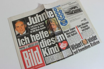 BILDzeitung 08.04.1999 April 8.4.1999 Geschenk 21. 22. 23. 24. Geburtstag