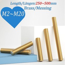 Brass Threaded Rod Full Thread Studding Bar Din 975 M2 M3 M4 M5 M6 M8 M10 M12~20
