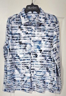 ROBERT GRAHAM SIZE MEDIUM NEW WITHOUT TAGS UV PROTECTION STRETCH