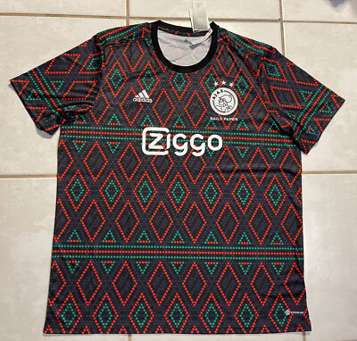 NWT ADIDAS Ajax Amsterdam x Daily Paper 2022 Pre-Match Jersey Men s 2XL HI3818