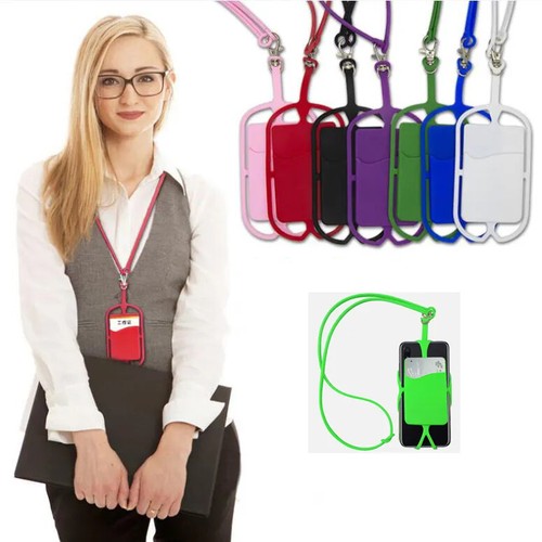 Silicone Phone Holder Lanyard Case Cover Neck Strap Necklace Sling