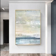 Mural on Canvas Handmade Oil Vertical Abstract Art Deco Painting Room