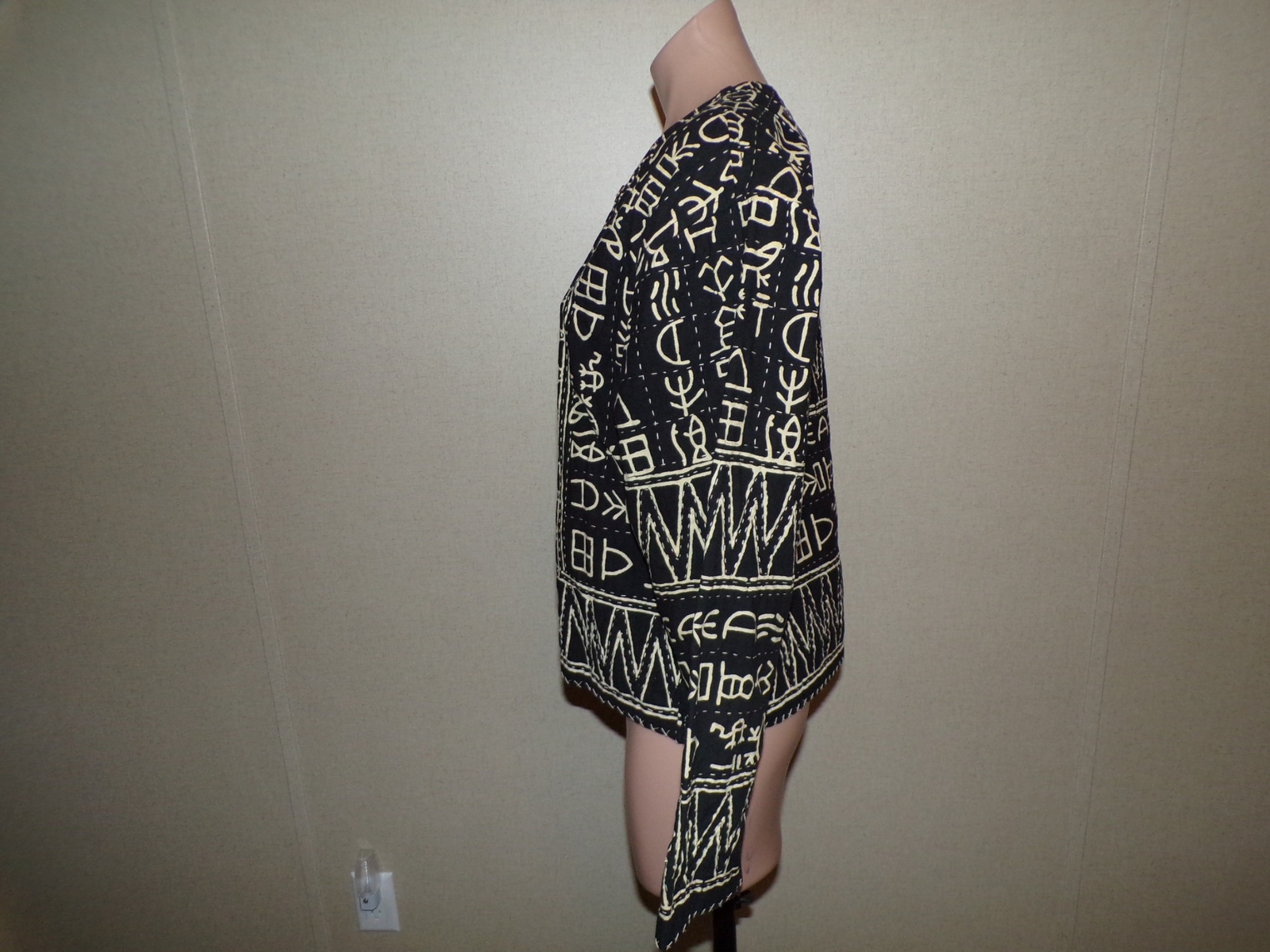 Chicos Design Jacket Size Small Medium Black Beig… - image 5