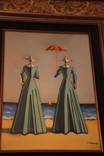 Pietro Morando - Due Suorine al mare - anni 60