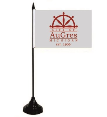 Tischflagge Au Gres City (Michigan) Tischfahne Fahne Flagge 10 x 15 cm 